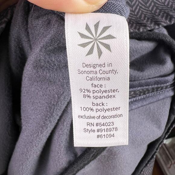 Athleta Shelter Cove Jacket, Gray Herringbone, Softshell, Hooded Rain Coat - Picture 12 of 15